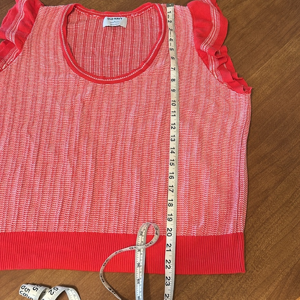 Old Navy Red Ruffled Tank Top - Picture 4 of 4